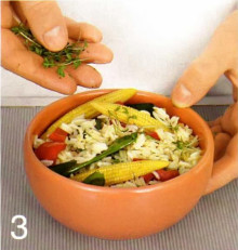 приготовление риса  с овощами